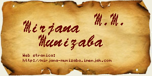 Mirjana Munižaba vizit kartica